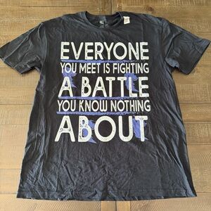 Black Novelty Graphic T-Shirt Large